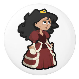 BOUTON DE PORTE EN CÉRAMIQUE JOLIE PRINCESSE