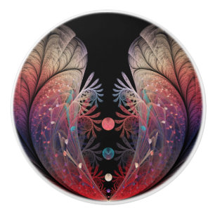 Bouton De Porte En Céramique Jonglage Abstrait Art moderne Imaginaire fractal