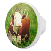 Bouton De Porte En Céramique Jote vache Brown 4Jojo (Droite)