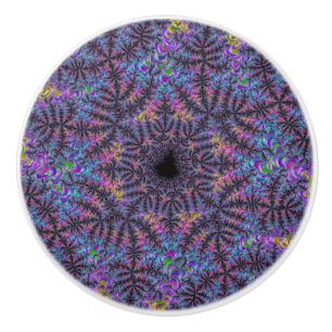 Bouton De Porte En Céramique Joyau coloré Boho super Tonalité Fractal Art