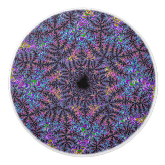 Bouton De Porte En Céramique Joyau coloré Boho super Tonalité Fractal Art