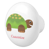 Bouton De Porte En Céramique Joyeuse tortue souriante Thunder_Cove (Droite)