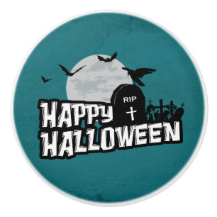 Bouton De Porte En Céramique Joyeux Halloween