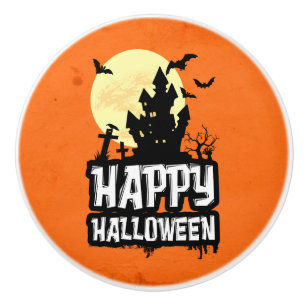 Bouton De Porte En Céramique Joyeux Halloween