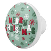 Bouton De Porte En Céramique Joyeux Noël (Droite)