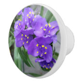 Bouton De Porte En Céramique Joyful Purple Flowers (Droite)