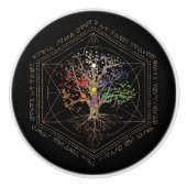 Bouton De Porte En Céramique Kabbalah l'arbre de vie (Devant)