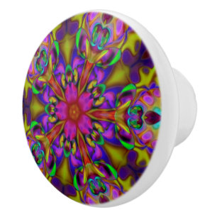 Bouton De Porte En Céramique Kaleidoscope Fractal - Apophyse II + vos idées