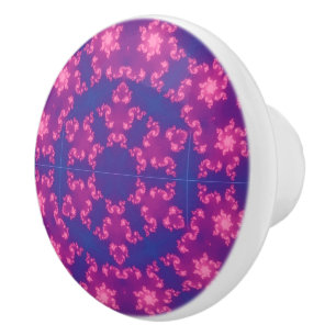 Bouton De Porte En Céramique Kaleidoscope rose et bleu Gradient Flèche de neige