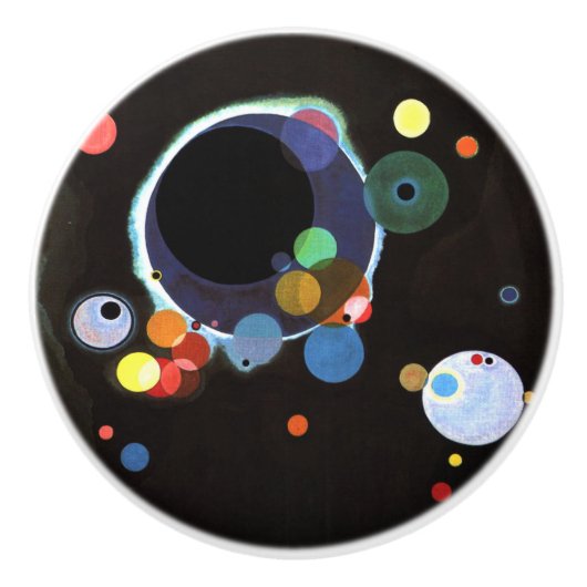 Bouton De Porte En Céramique Kandinsky - Plusieurs cercles (Devant)