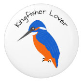 Bouton De Porte En Céramique Kingfisher Design Personalised (Devant)