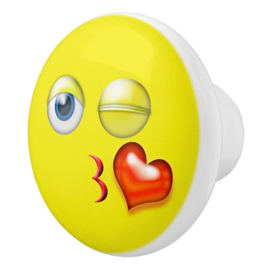 Bouton De Porte En Céramique Kiss Emoji (Droite)