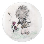 Bouton De Porte En Céramique Kitty et Me (Devant)