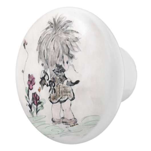 Bouton De Porte En Céramique Kitty et Me (Droite)