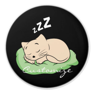 Bouton De Porte En Céramique Kitty Thunder-Cove dormant