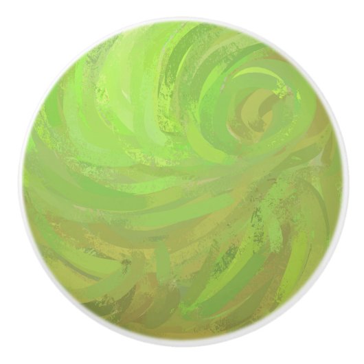 Bouton De Porte En Céramique Kiwi Bash (Devant)