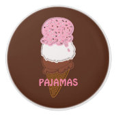 Bouton De Porte En Céramique KNOB 2-PULL-Napolitain-Glace (Devant)