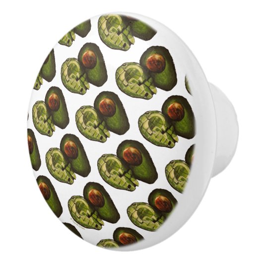 Bouton De Porte En Céramique Knobs Avocado (Droite)