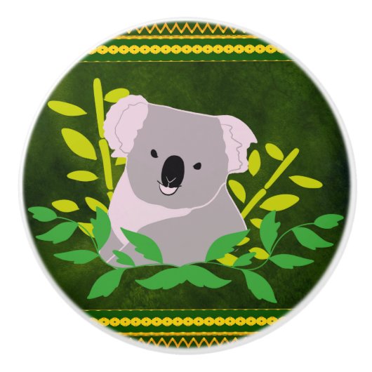 Bouton De Porte En Céramique Koala (Devant)