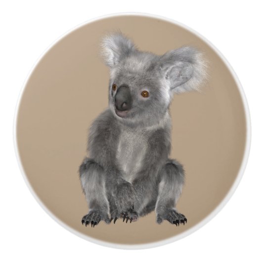 Bouton De Porte En Céramique Koala Bear (Devant)
