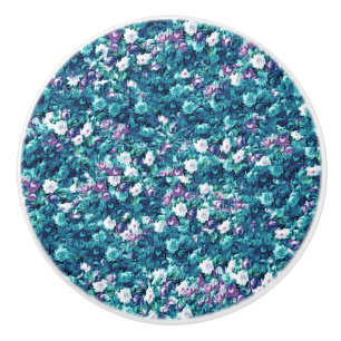 Bouton De Porte En Céramique La lavande rose gothique vintage s'est fanée jade