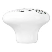 Bouton De Porte En Céramique La libellule de la Fox (Côté)