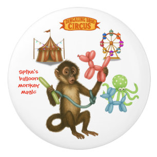 Bouton De Porte En Céramique La magie du singe en ballon de Spike