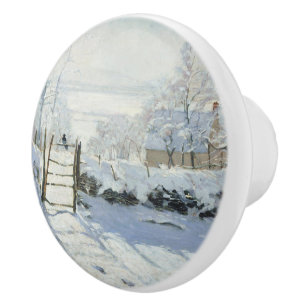 Bouton De Porte En Céramique La Magpie de Claude Monet