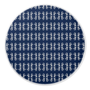 Bouton De Porte En Céramique La marine et la sirène blanche