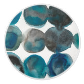 Bouton De Porte En Céramique La Mer - cercles (Devant)