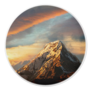 Bouton De Porte En Céramique La montagne majestueuse