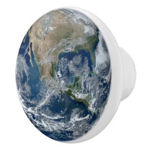 Bouton De Porte En Céramique La planète Terre de l'espace extra-atmosphérique