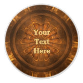 Bouton De Porte En Céramique La sculpture sur bois (Devant)