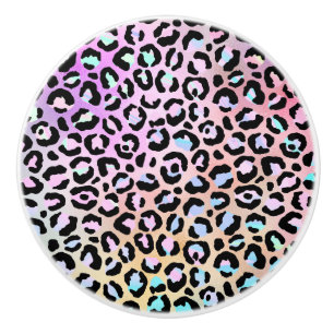 Bouton De Porte En Céramique La série Iridescent Leopard Design 6