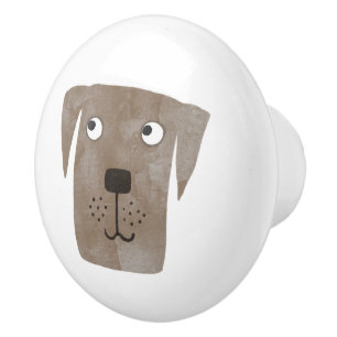 Bouton De Porte En Céramique Labrador Retriever Chien
