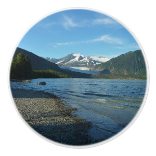 Bouton De Porte En Céramique Lac Mendenhall dans Juneau Paysage de l'Alaska