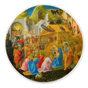 Bouton De Porte En Céramique L'Adoration de la Bouton de Céramique Magi