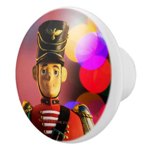 Bouton De Porte En Céramique L'ami soldat jouet classique de Noël de SlipperyJo