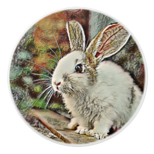Bouton De Porte En Céramique lapin toony
