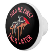 Bouton De Porte En Céramique L'astronaute Pizza Funny (Droite)