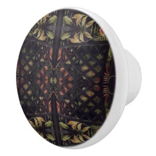 Bouton De Porte En Céramique Latticework tropical
