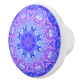 Bouton De Porte En Céramique Lavande Ciel bleu pourpre Éperche Damas (Droite)