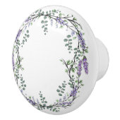 Bouton De Porte En Céramique Lavande et Eucalyptus (Droite)