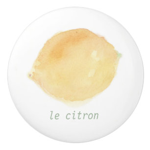 Bouton De Porte En Céramique le citron
