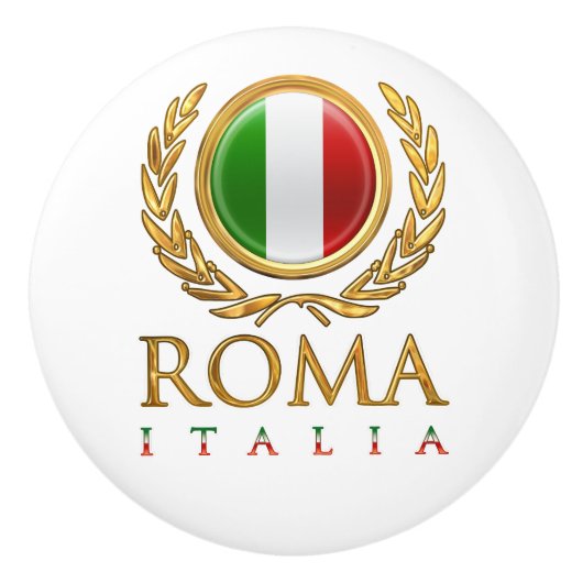 Bouton De Porte En Céramique Le drapeau italien (Devant)