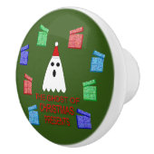 Bouton De Porte En Céramique Le fantôme de Noël présente drôle (Droite)
