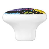 Bouton De Porte En Céramique Le papillon majestueux (Côté)