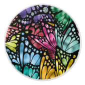 Bouton De Porte En Céramique Le papillon majestueux (Devant)