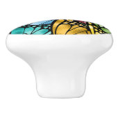 Bouton De Porte En Céramique Le papillon majestueux (Côté)