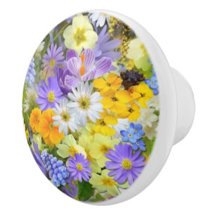 Bouton De Porte En Céramique Le ressort fleurit le bouton en céramique